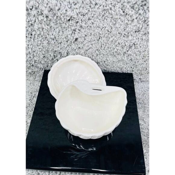 Shafford Original Art Pottery Shell Shaped White Porcelain Trinket Home Decor - Picture 8 of 9